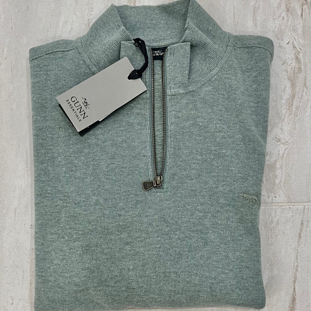 Rodd and Gun 1/4 zip sweater, size XL in Sage